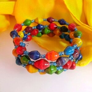 Colorful Coil Cuff Bracelet